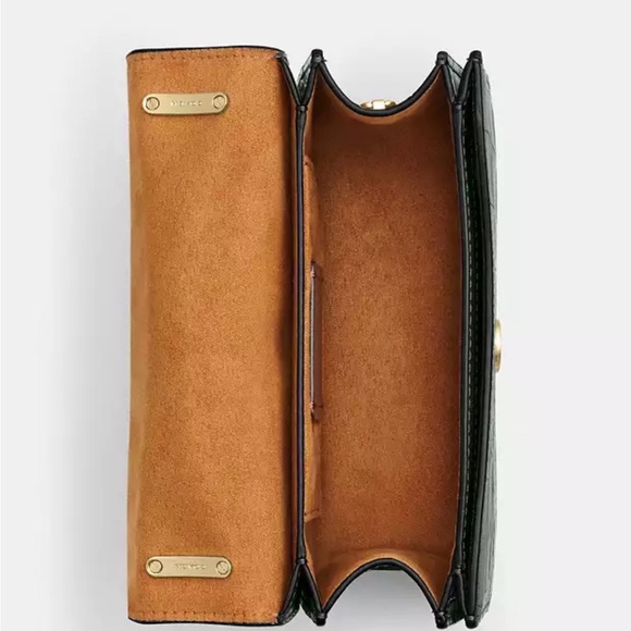 COACH ‘Morgan’ Square Crossbody Bag. Fab croc print Deep Green leather. 🤩 - Picture 3 of 7